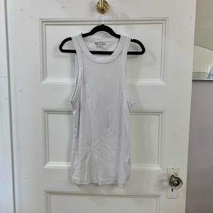 James Peres sz 1 White Ribbed Tank Top